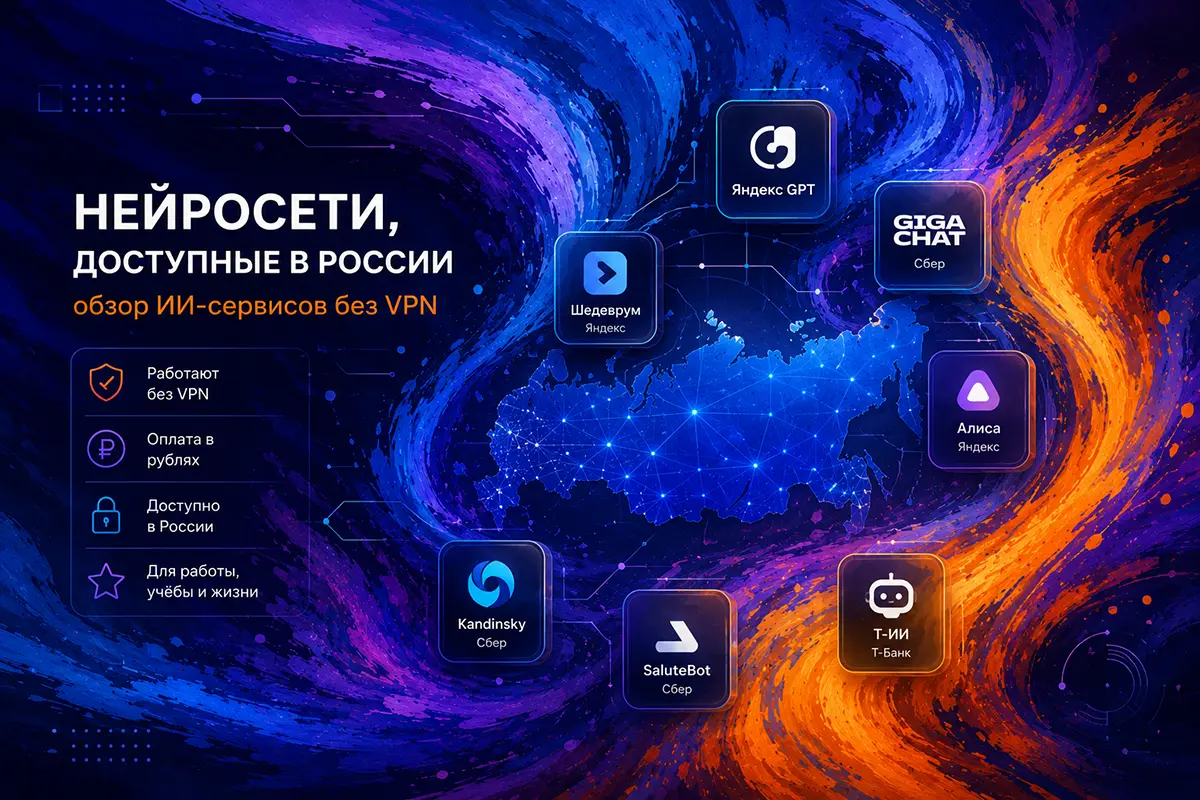 Нейросети, доступные в России: обзор инструментов искусственного интеллекта
