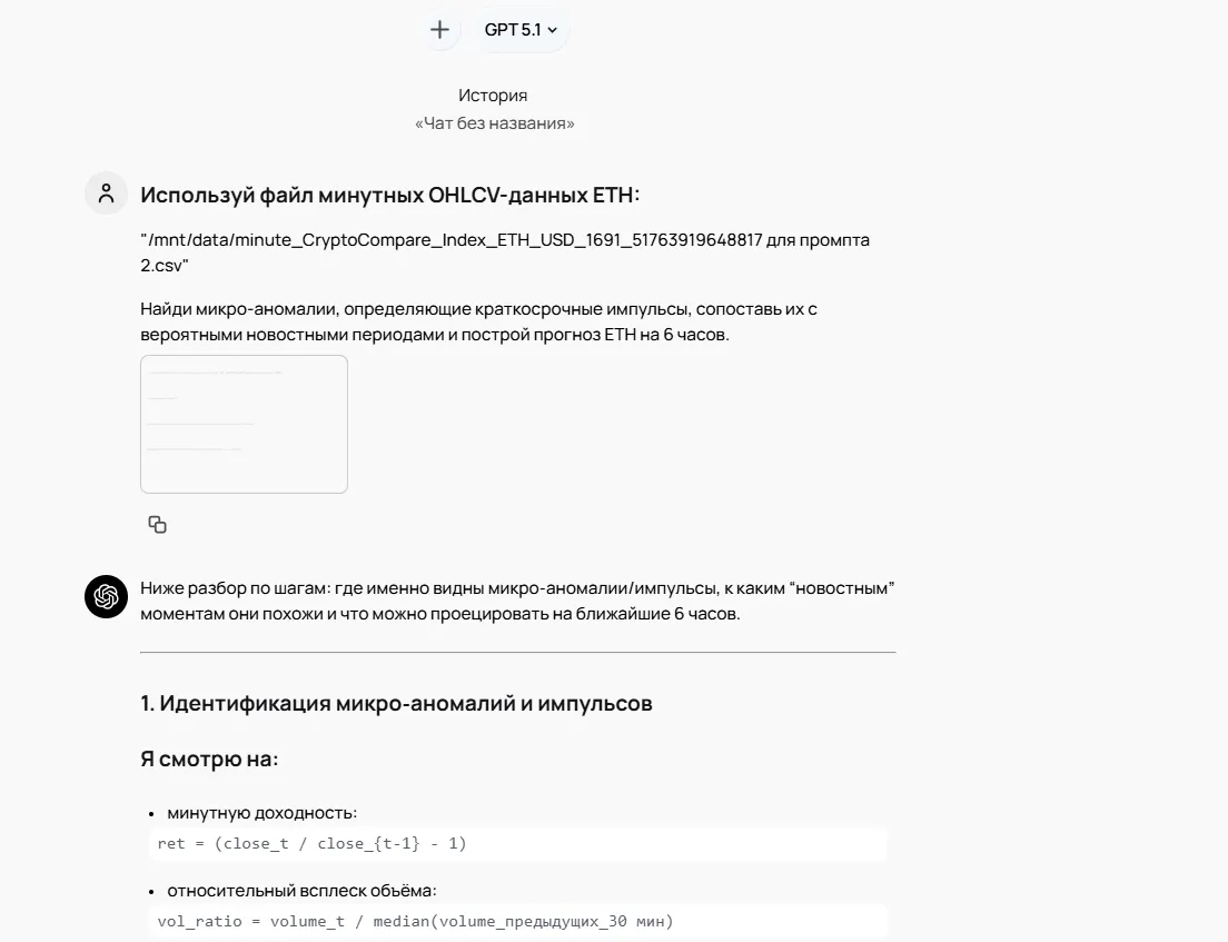 Разбор нейросети: Прогнозирование на основе новостей и микродвижений цены